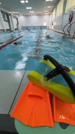 Morning swimming practice session documented in Birobidzhan facility
