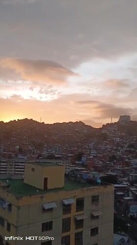 Sunset over Caracas hillside neighborhoods, captured from multiple angles