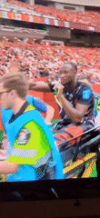 Professional soccer match in a stadium, multiple angles on play