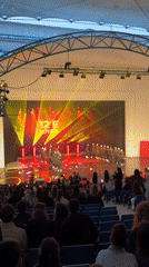 Students perform graduation dance in Burgas, Bulgaria