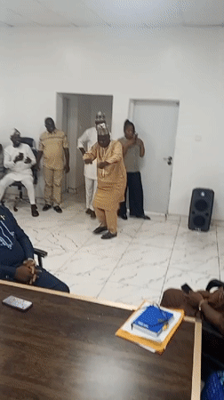 Community meeting with traditional celebrations held in Lokoja Nigeria