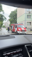 Fire truck and crew spotted on Plovdiv residential street