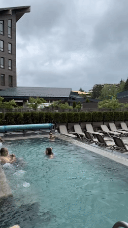 Families enjoy pool time at Velingrad resort
