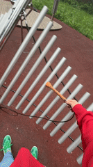 Toddler and woman spend morning at Votkinsk playground
