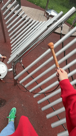 Toddler and woman spend morning at Votkinsk playground