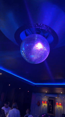 Disco ball spotted in dimly lit Ubud venue