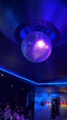 Disco ball spotted in dimly lit Ubud venue
