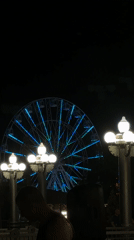 Nighttime waterfront attractions documented in Anapa, Russia