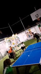 Evening ping pong game captured in Akwanga, Nigeria