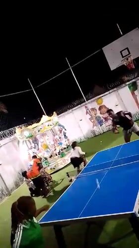 Evening ping pong game captured in Akwanga, Nigeria