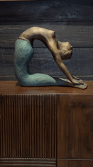 Mermaid artwork collection documented in Mengwi home