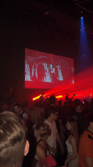 Nightclub event in Eindhoven with abstract visuals and light show
