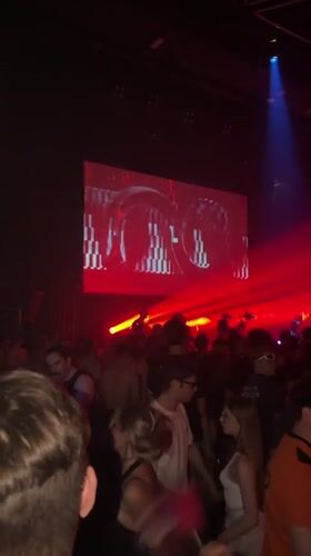 Nightclub event in Eindhoven with abstract visuals and light show