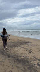 Beach walk with yoga mat on Sri Lanka's south coast