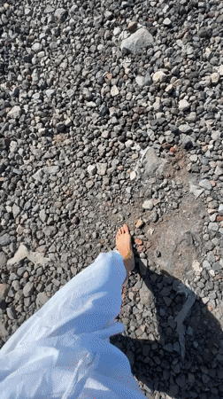 Early morning tourist activities documented on Karangasem volcanic beaches