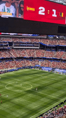 Live soccer match at a packed Inglewood stadium