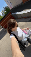 Woman's morning activities documented across Perm, Russia