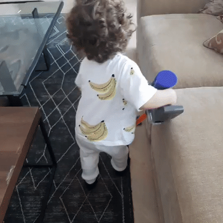 Busy domestic morning in a decorated Dubai apartment