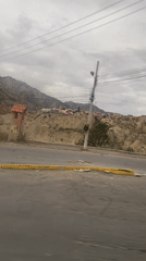Driver captures eroded rock formations near La Paz