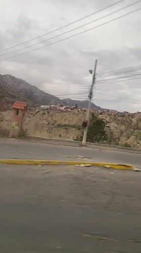 Driver captures eroded rock formations near La Paz