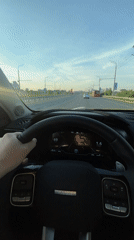Highway drive from driver's perspective at 69 mph