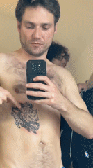 Man gets boar tattoo with flowers in Belgrade