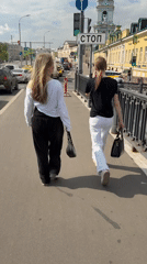 Pedestrians observed near Russian library during midday hours