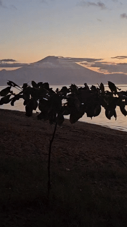 Sunset beach life captured in Denpasar, Indonesia
