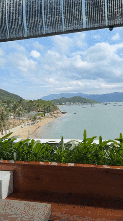 Morning coastal documentation captures Nha Trang scenery and goldfish pond