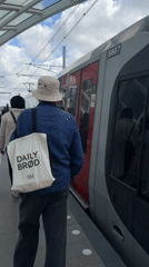 Train station activity in The Hague during midday commute
