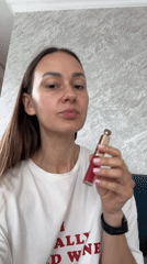 Woman documents morning makeup routine and breakfast in Sochi