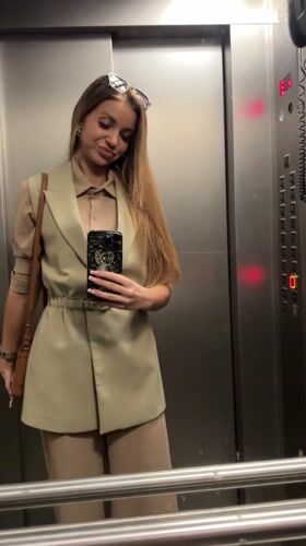 Woman photographed indoors wearing Calvin Klein in Erdemli, Turkey