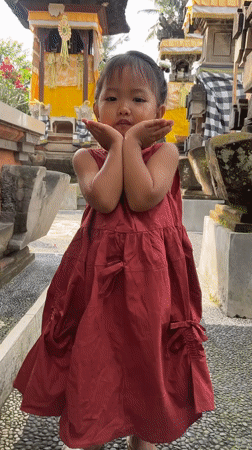 Temple visits and ritual offerings in Tegallalang, Bali