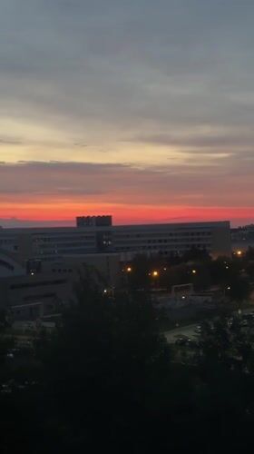 Sunset observed across Minsk cityscape on May 17