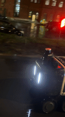 Autonomous delivery robot spotted on wet Moscow streets