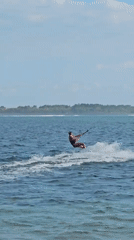 Busy kitesurfing session off Sanur Beach, Bali