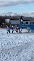 Skiing Activity Documented at Unknown Resort During Morning Hours