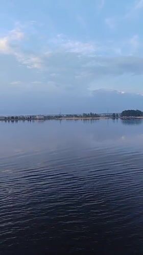 Vessel captures calm water view near Vytegra, Russia