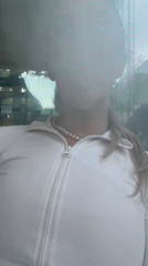 Woman smoking outdoors in Blagoevgrad, Bulgaria