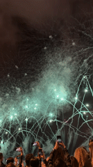 Fireworks display lights up Valletta Malta night sky
