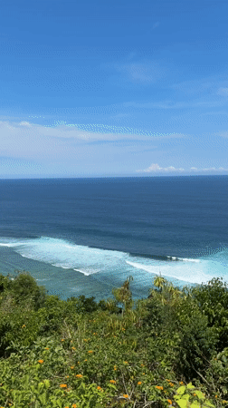 Ocean vista captured from elevated Ungasan viewpoint, Indonesia