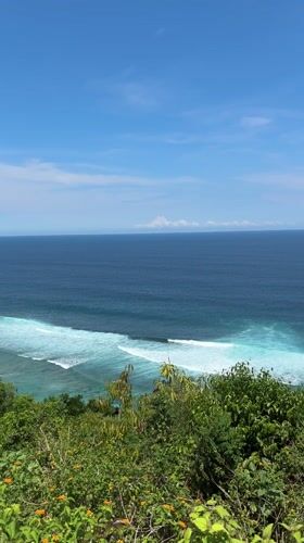 Ocean vista captured from elevated Ungasan viewpoint, Indonesia