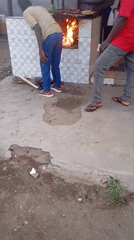 Street food stalls and market activity in Jos, Nigeria