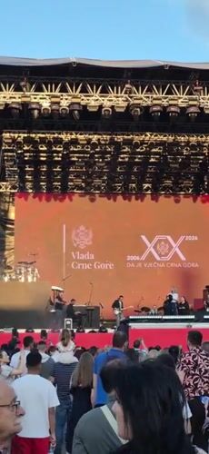 Montenegro Government Concert Draws Crowds in Decorated Podgorica