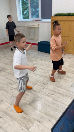 Kids dance indoors and hit the skatepark on a Sochi morning