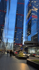 Evening skyline captured in Khimki, Russia