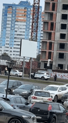Police traffic stop during rain in Izhevsk, Russia