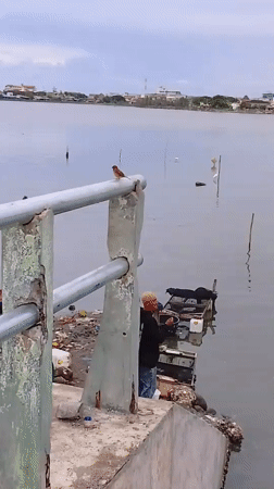 Early morning waterway scenes documented in Lhokseumawe, Indonesia