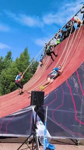Race of Heroes obstacle course event in Sertolovo, Russia
