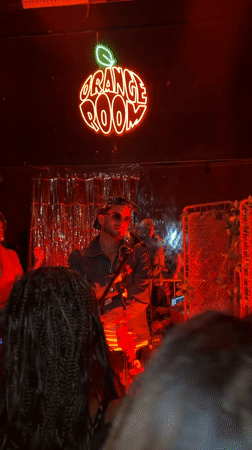 Live set at London's neon-lit Orange Room venue